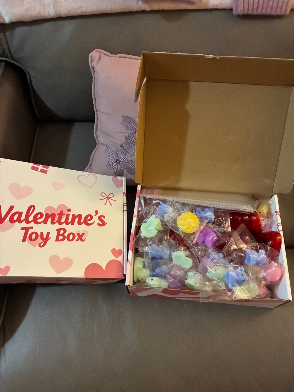 Valentine's Toy Box - Assorted Pastel Toy Figures